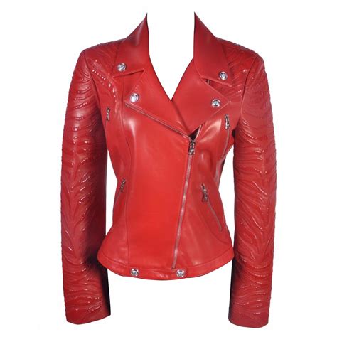 versace red jacket xs|Versace white jacket.